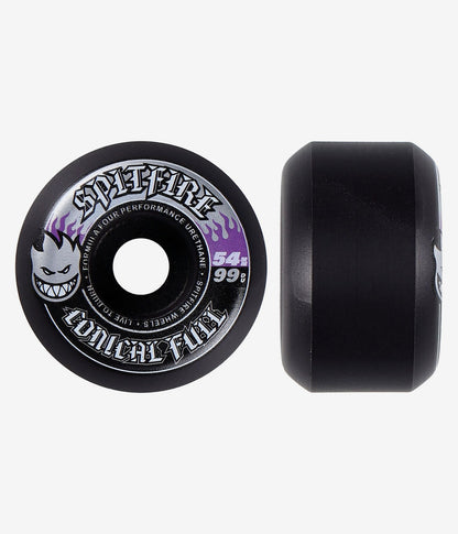 Spitfire - F4 Team Conical Full Skateboard Wheels - Black/Purple 54mm