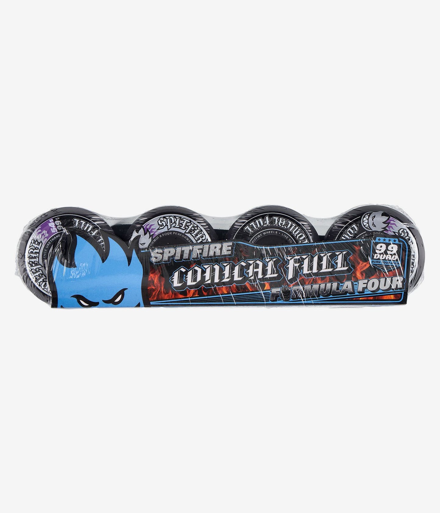 Spitfire - F4 Team Conical Full Skateboard Wheels - Black/Purple 54mm