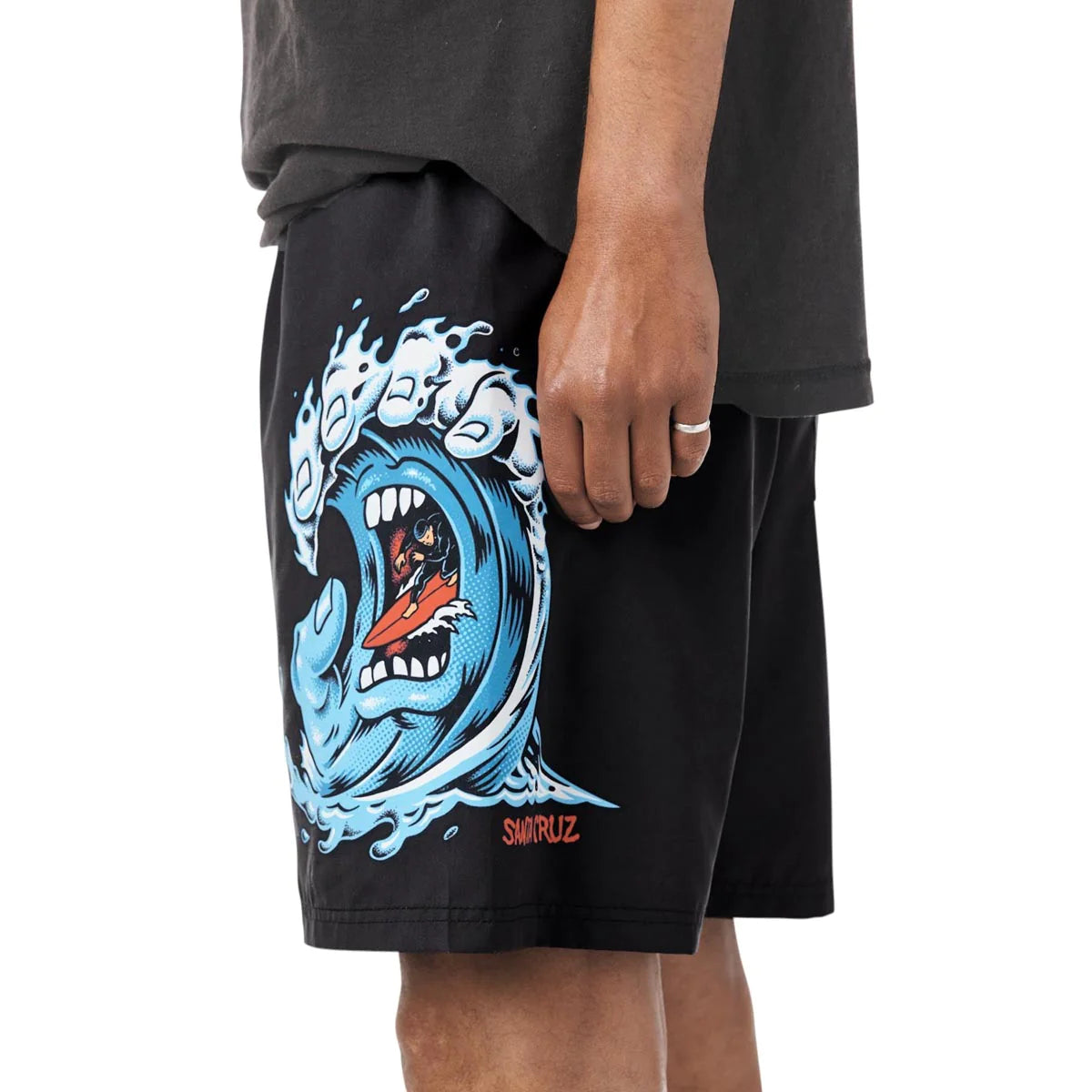 Santa Cruz Screaming Wave Pull On Boardshort Shorts - Black