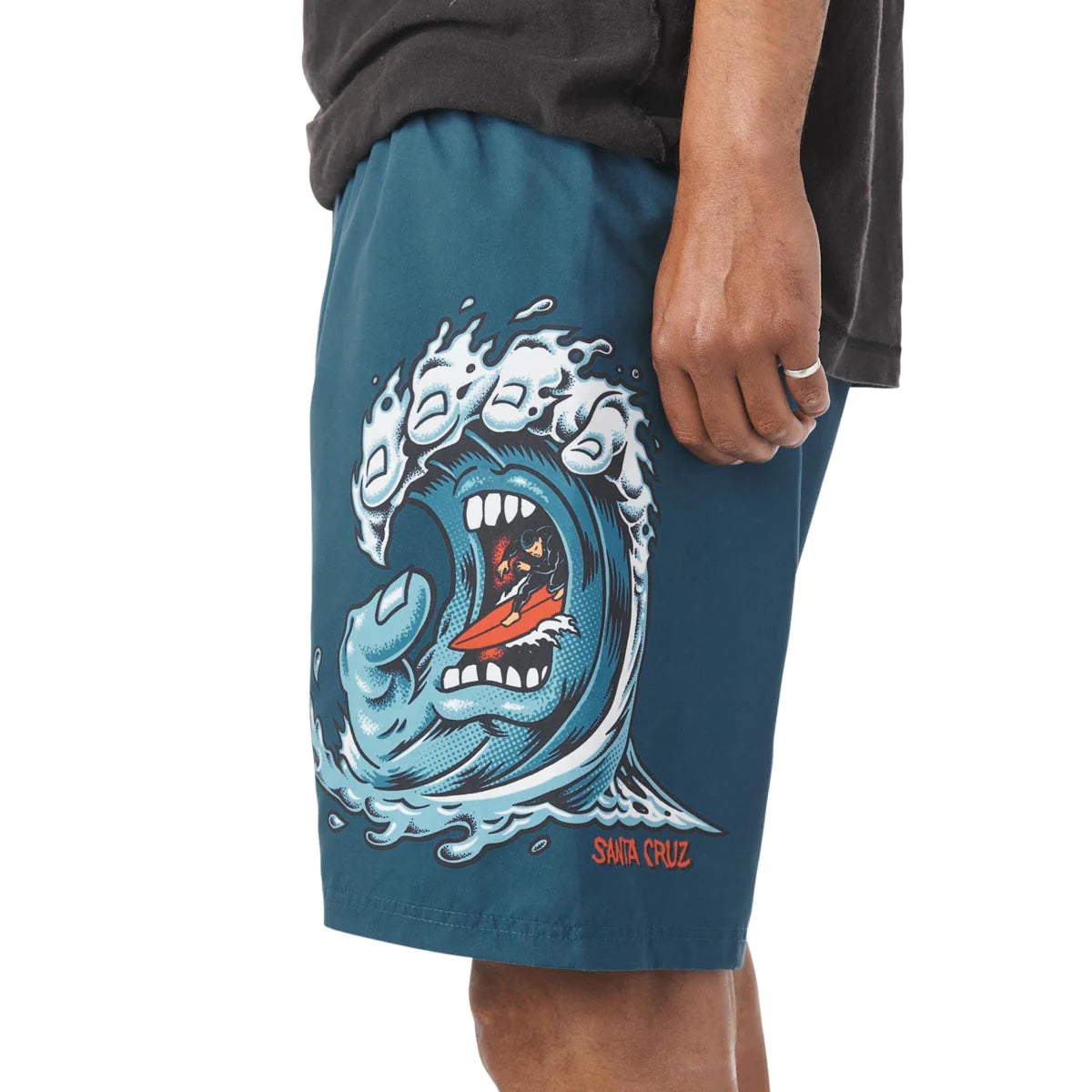 Santa Cruz Screaming Wave Pull On Boardshort Shorts - Marine Bottom