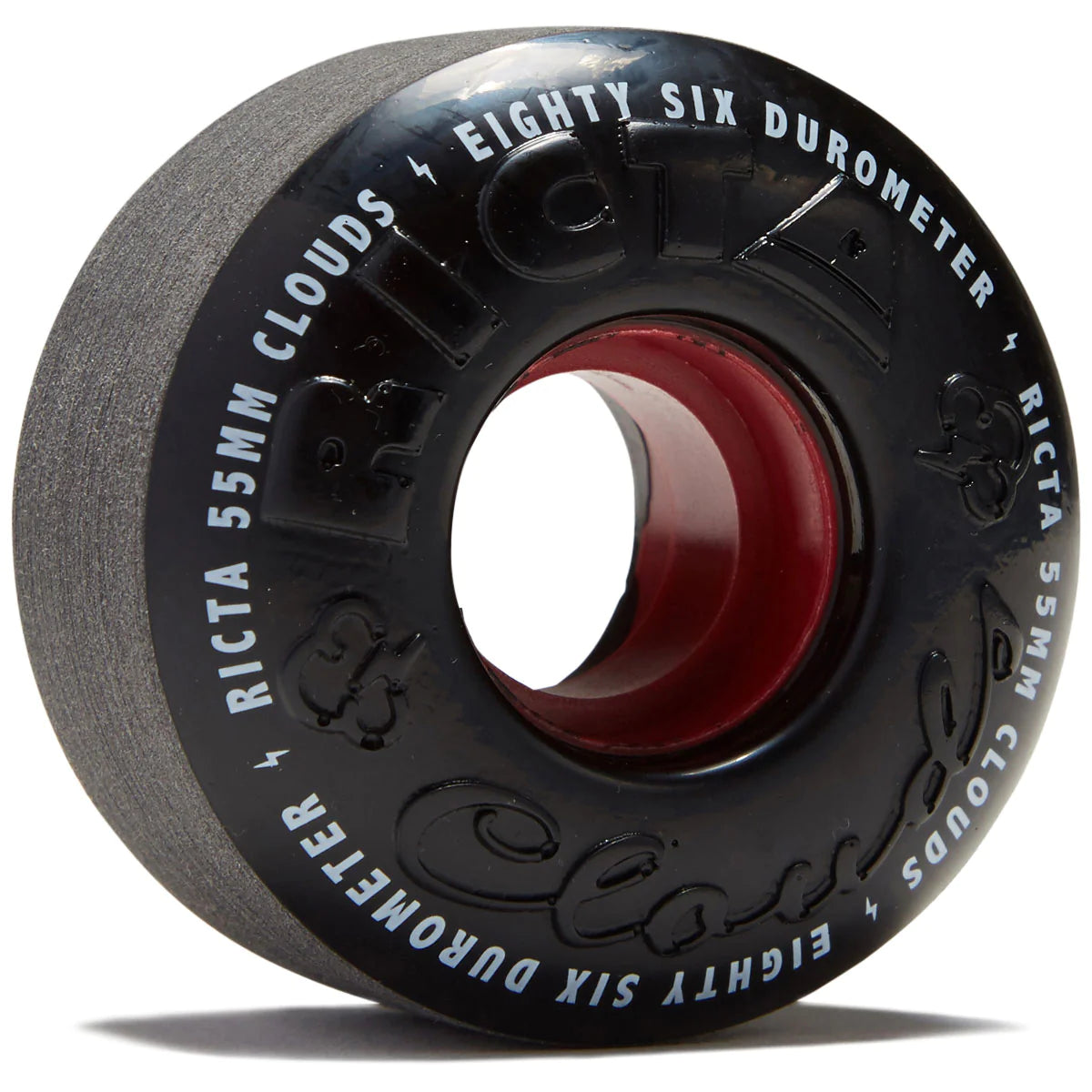 Ricta Clouds Skateboard Wheels - Black/Red 55mm 86A [set/4]