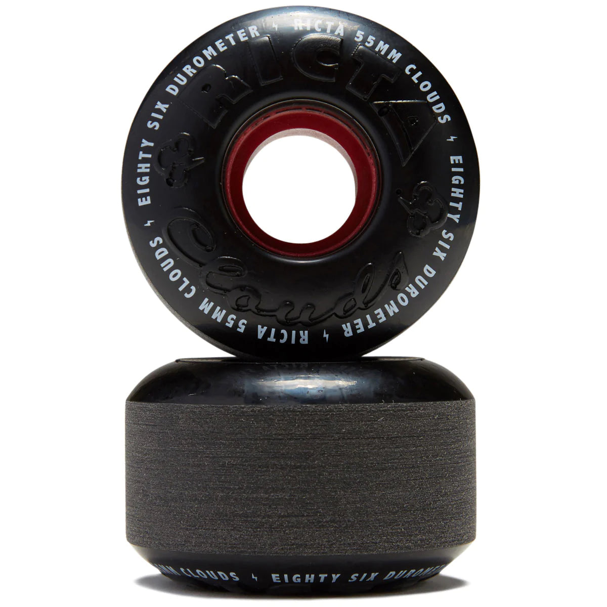 Ricta Clouds Skateboard Wheels - Black/Red 55mm 86A [set/4]