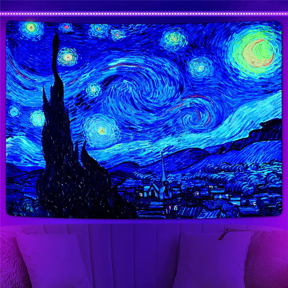 LX Classis Van Gogh Tapestry - Star Sky Flourescent [95X73cm]