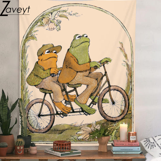 LX Psychedelic Tapestry - Frog Goblincore Tode Tide [95X73cm]
