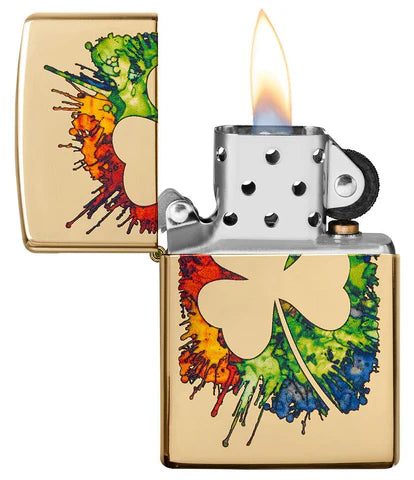 Zippo Lighter Graffiti Clover Design [49125]