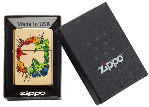 Zippo Lighter Graffiti Clover Design [49125]