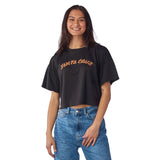 Santa Cruz FLAME ARC RELAXED Crop T-Shirt - Black