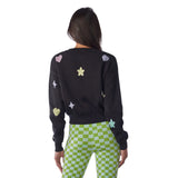 Santa Cruz BUBBLE CROP TOP Sweater - Black