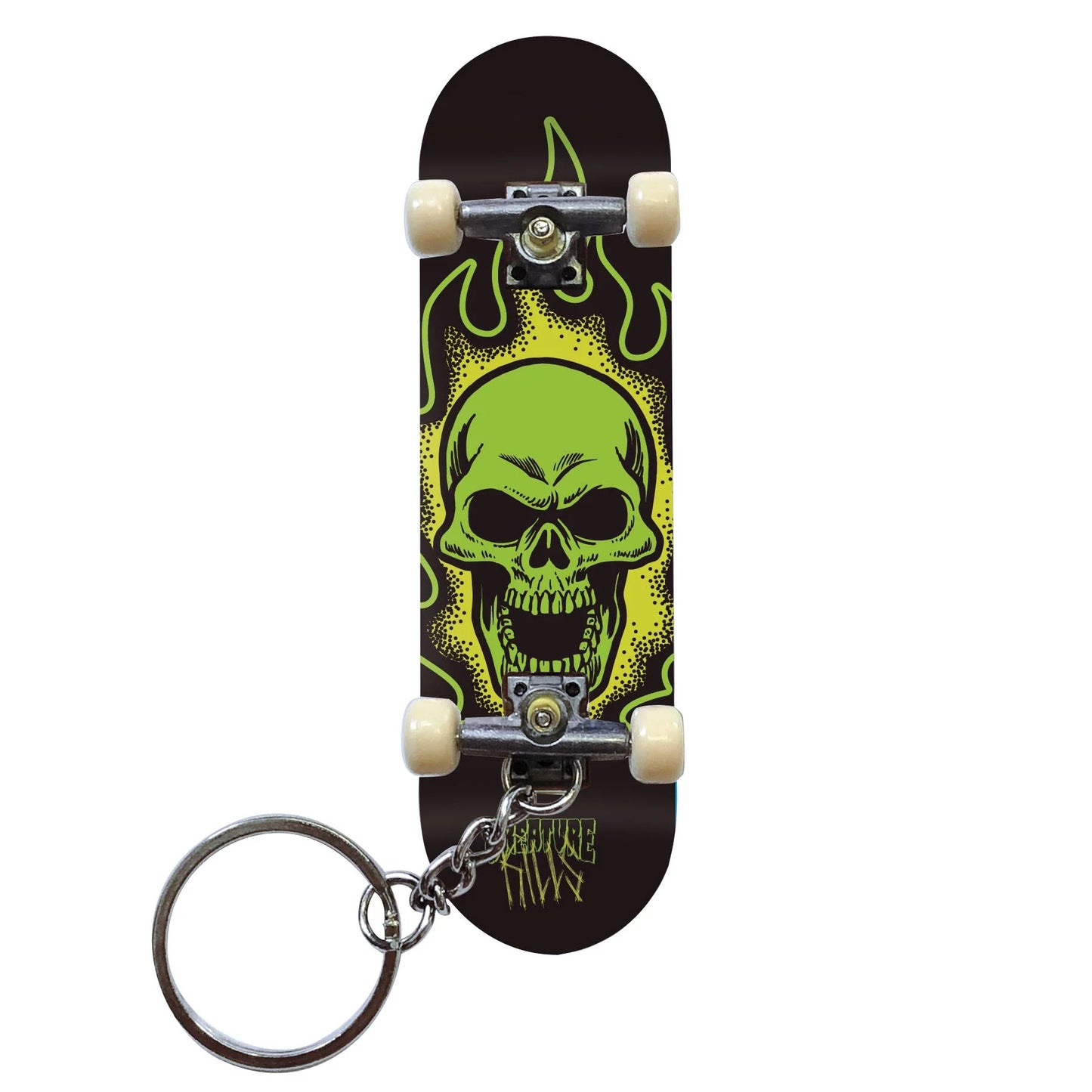 Creature Bonehead Keychain Fingerboard - Black/Green