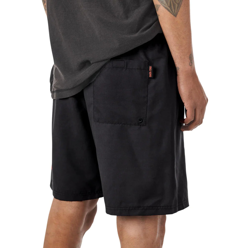 Santa Cruz Screaming Wave Pull On Boardshort Shorts - Black