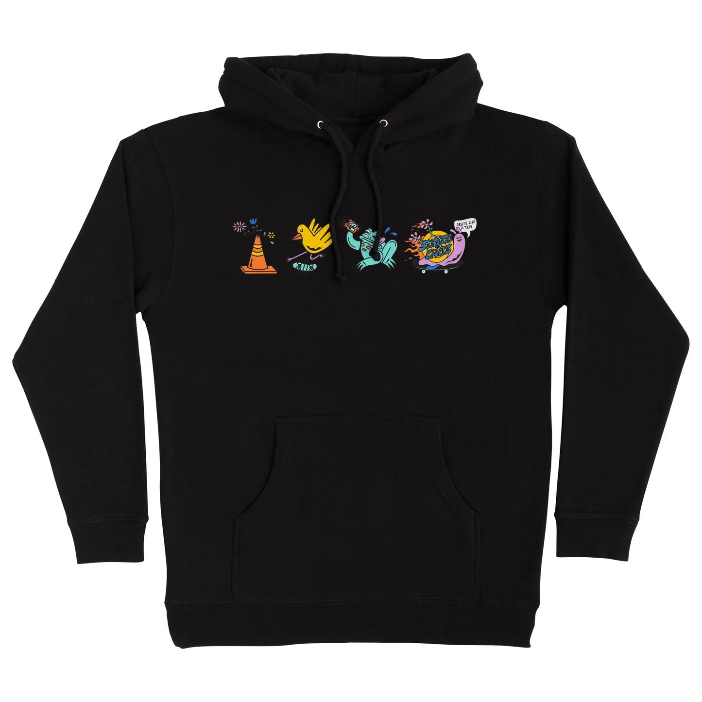 Santa Cruz Skate Like A Girl Midweight Hoodie - Black