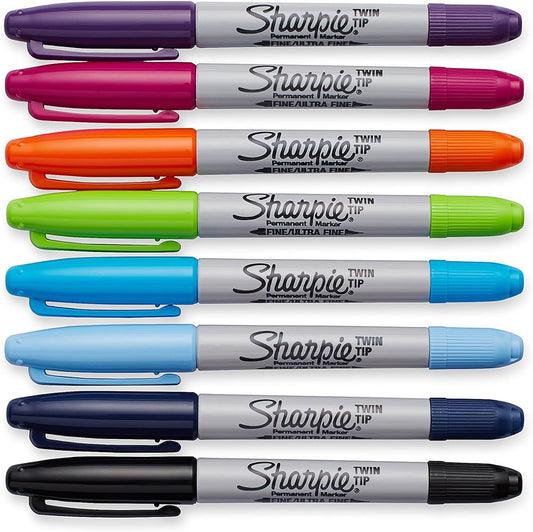 Sharpie Twin Tip Permanent Markers [8x colors]