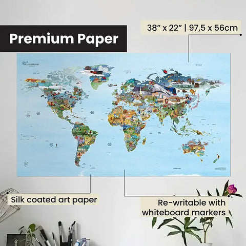 Awesome Maps - LITTLE EXPLORERS MAP Poster [97.5 x 56cm]