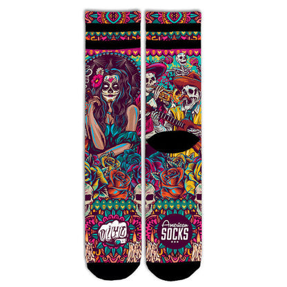 AS Día De Los Muertos Mid-High Socks