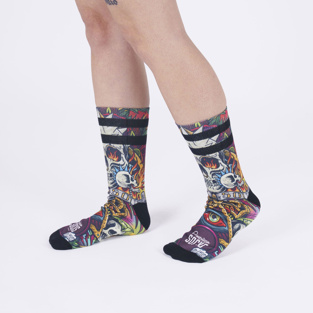 American Socks Moshpit Mid-High Socks on foot