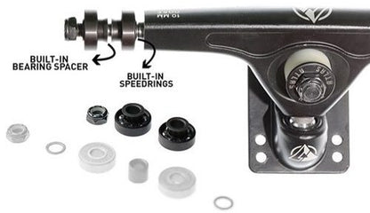 Atlas Blackout Bearings ABEC 7 - 8mm [set/8] with Flared Spacers