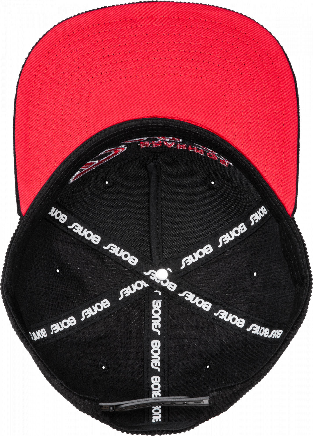 Bones Corduroy Cap - Black/Red