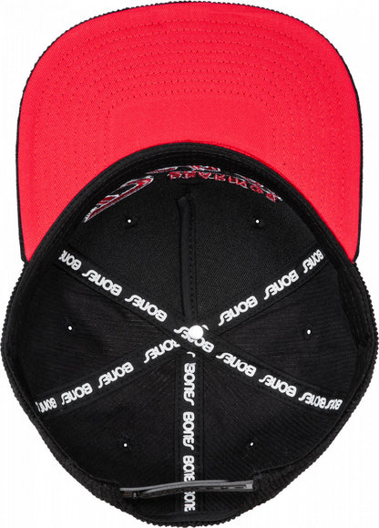 Bones Corduroy Cap - Black/Red