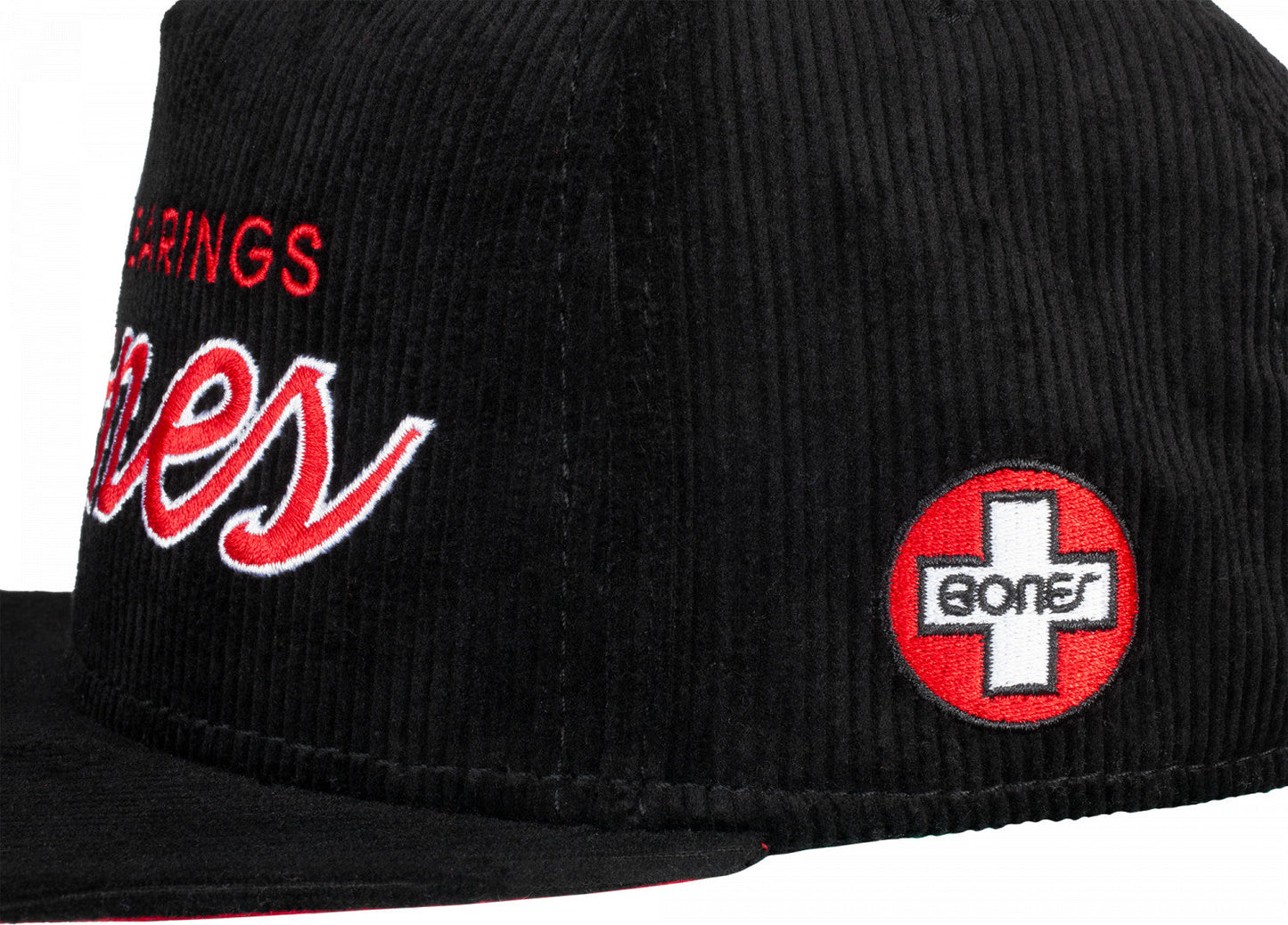 Bones Corduroy Cap - Black/Red