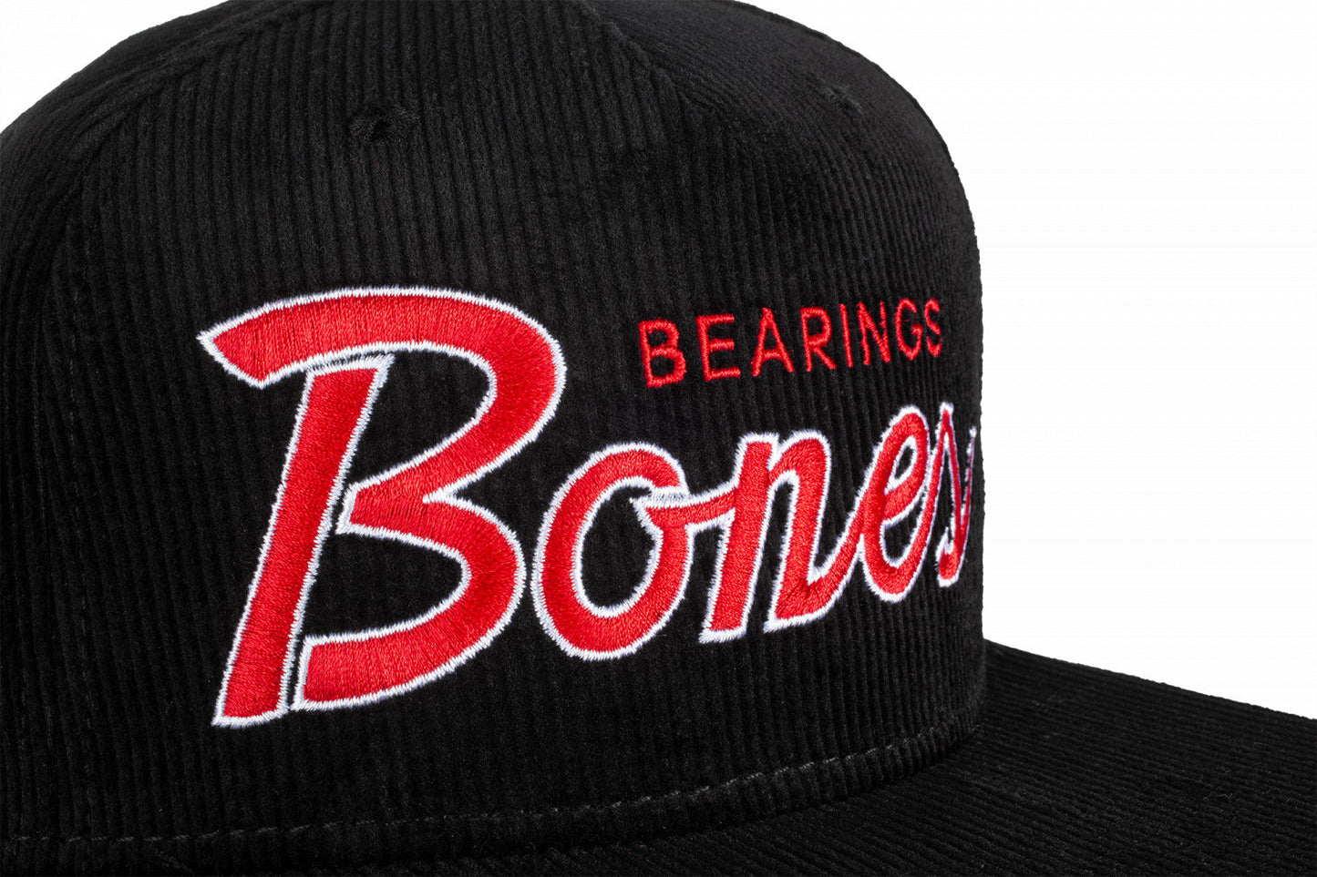 Bones Corduroy Cap - Black/Red