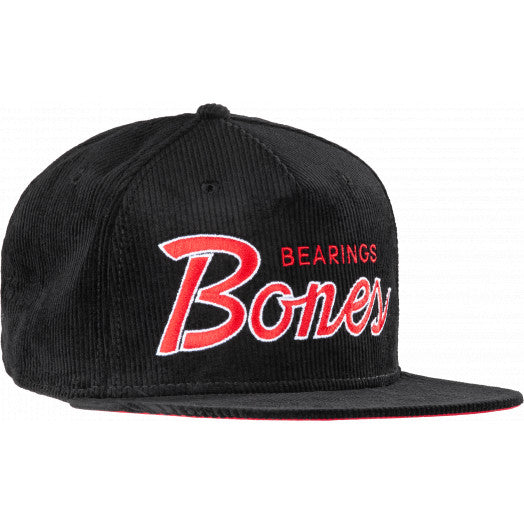 Bones Corduroy Cap - Black/Red