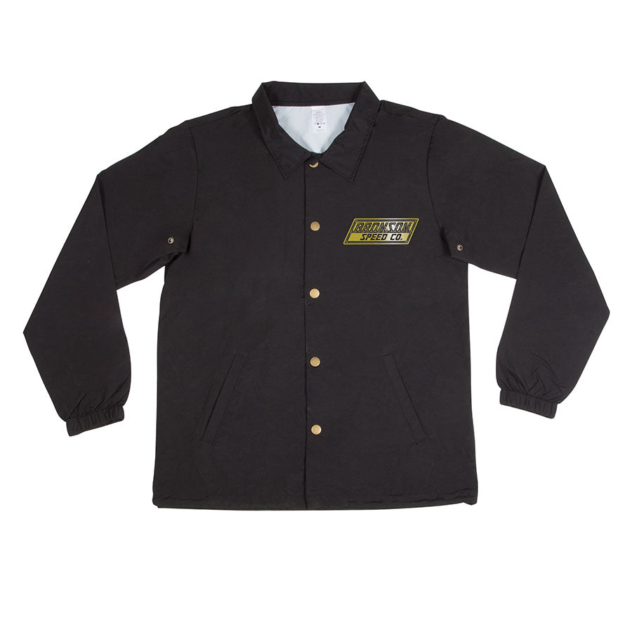 Bronson Gold Coach Windbreaker Jacket - Black