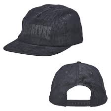 Creature Logo Fill Unstructured Mid-Profile Snapback Cap - Black