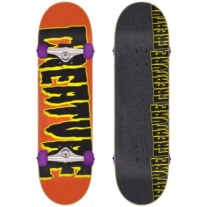 Creature Logo Micro Skateboard Complete 7.5" [Orange]