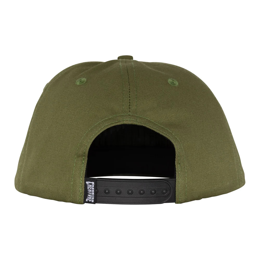 Creature Psychrofice Mid-Profile Snapback Cap - Military Green