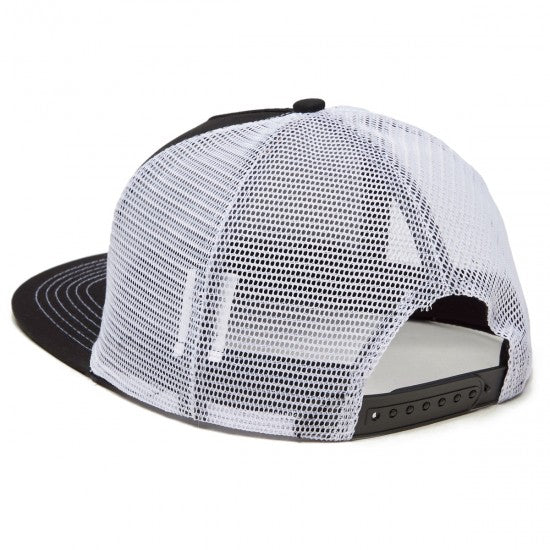 Creature Support Label Mid-Profile Mesh Trucker Cap - Black/White