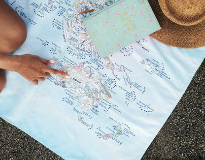 Awesome Maps - Dive Map Towel [170 X 90cm]