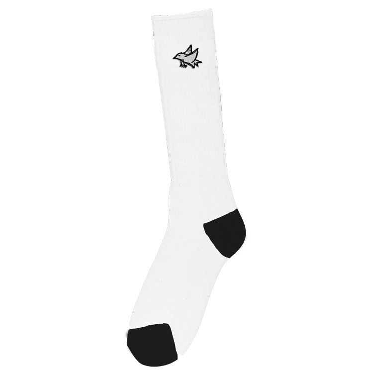 Foundation F Bird Tall Socks - White