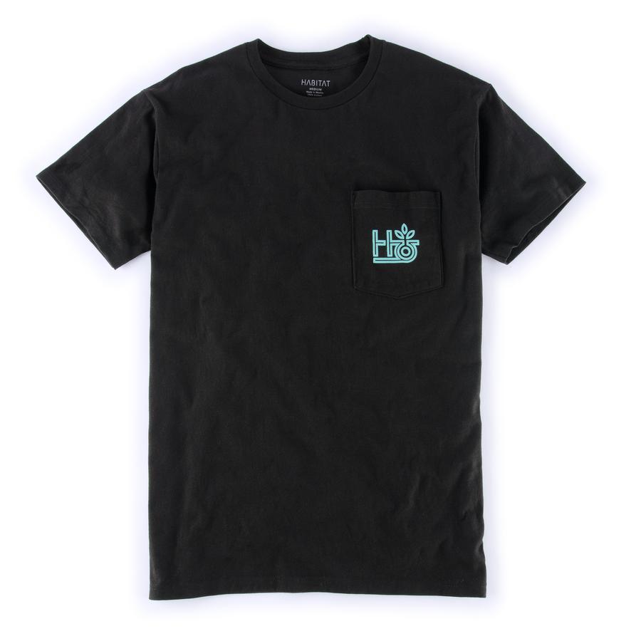 Habitat POD STACKED POCKET T-Shirt - Black