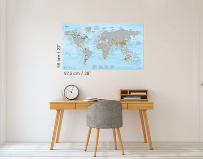 Awesome Maps - Hiking Map Scratch Edition Poster [97.5x56cm]