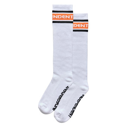 Independent B/C Groundwork Tall Socks - White 9-11