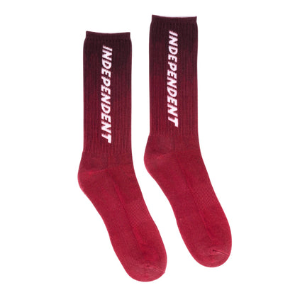 Independent BTG Shear Crew Socks - Red 9-11