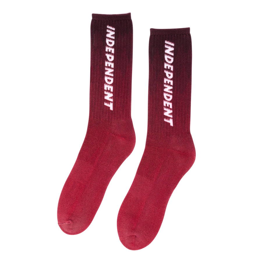 Independent BTG Shear Crew Socks - Red 9-11