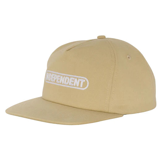 Independent Baseplate Unstructured Mid-Profile Snapback Cap - Tan