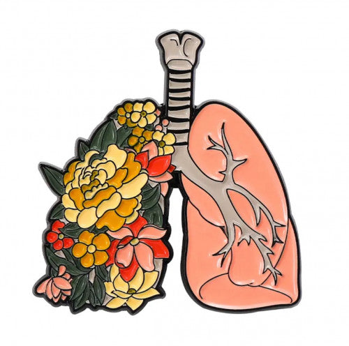 Space Pin # 52 - Lungs Flowers Yellow