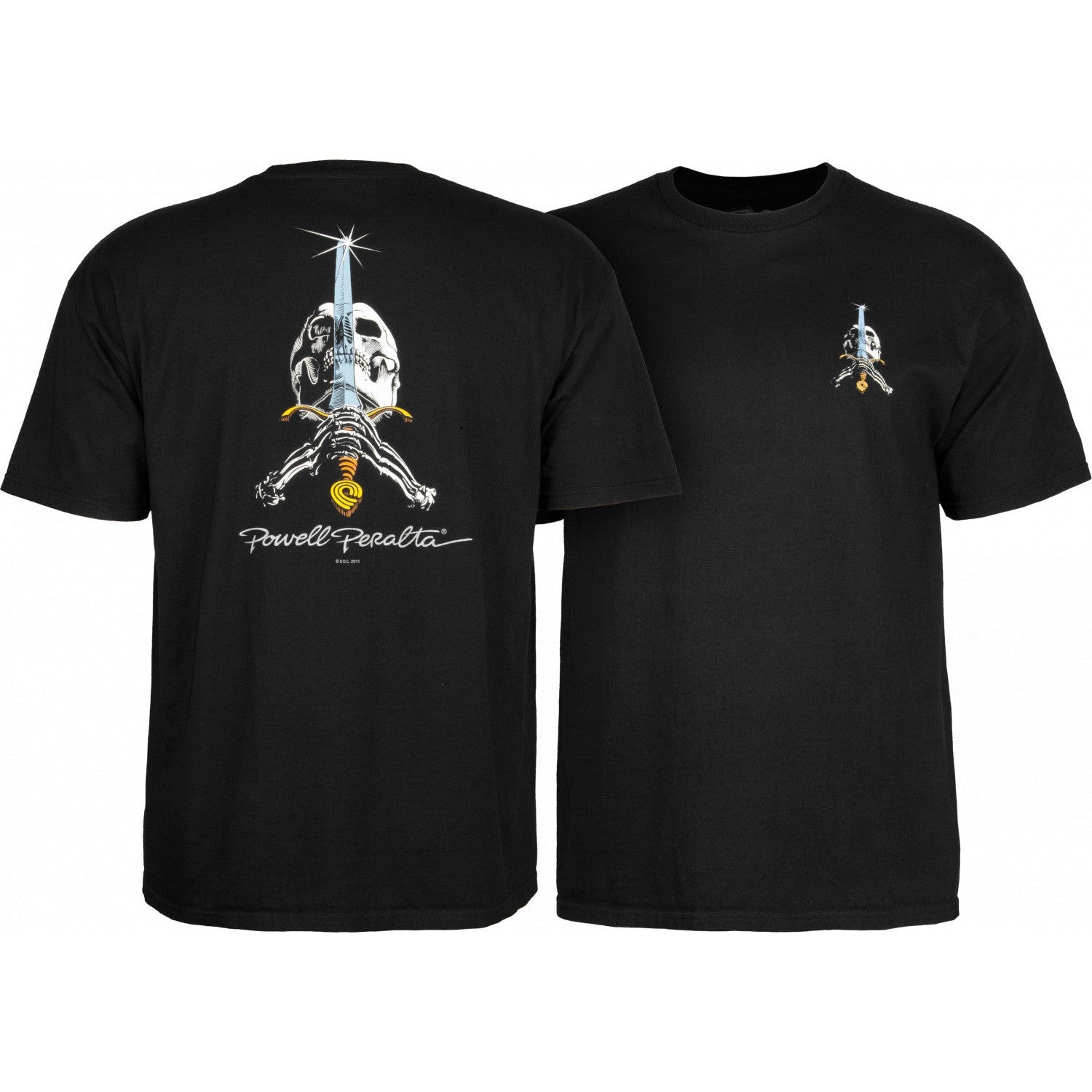 Powell Peralta SKULL & SWORD T-Shirt - Black