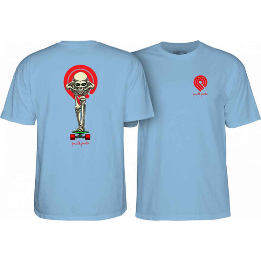 Powell Peralta TUCKING SKELETON T-Shirt - Baby Blue