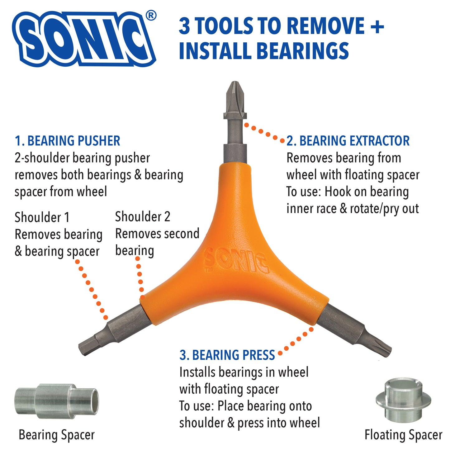 Sonic Pro Skates Tool - Orange