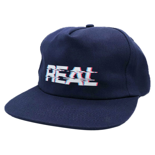 Real Glitch Adjustable Snapback Cap - Navy