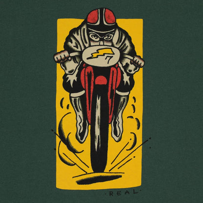 Real Moto T-Shirt - Forest Green