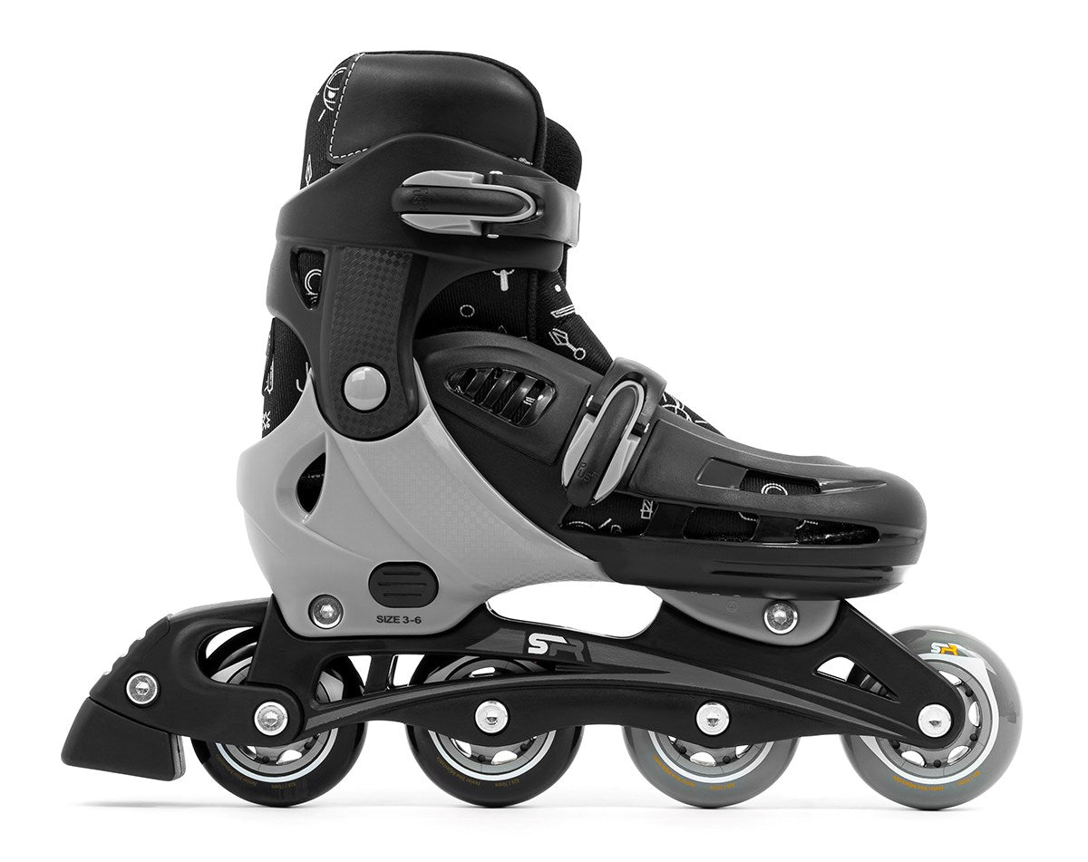 SFR Cyclone II Adjustable Inline Skates - Ninja