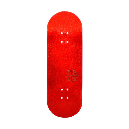 Teak PROlific Cherry Red Engraved Fingerboard Deck 32mm