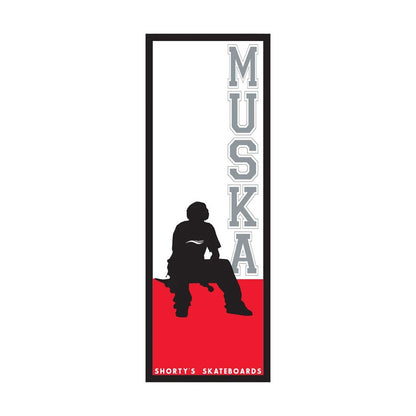 Shortys Muska Board Logo Sticker 3.6"
