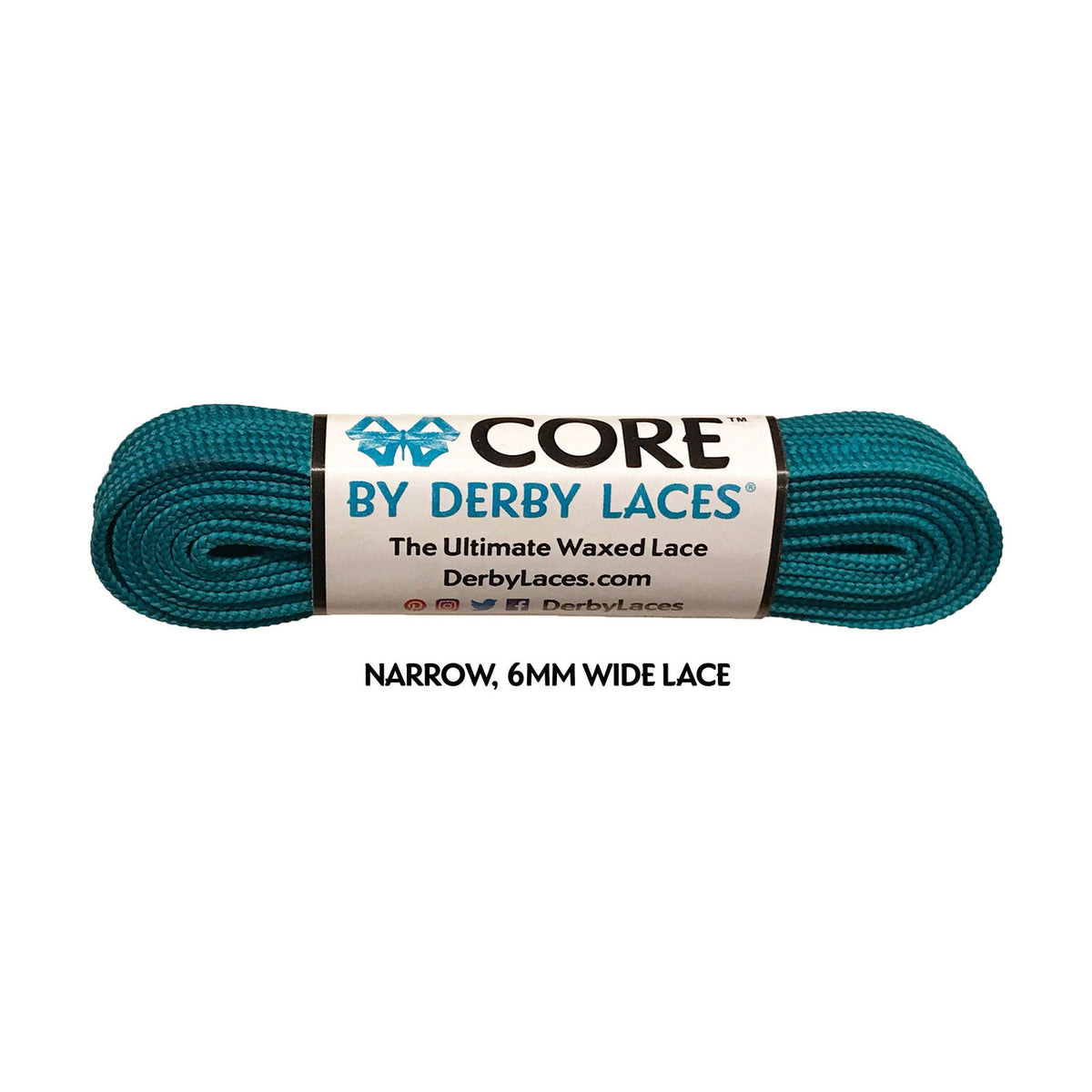 Derby Core Roller Skates Laces - Teal 96" [244cm]