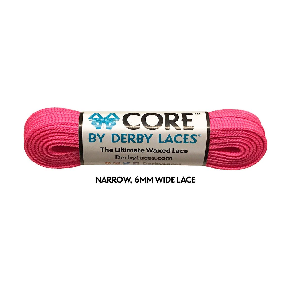Derby Core Roller Skates Laces - Hot Pink 72" [183cm]
