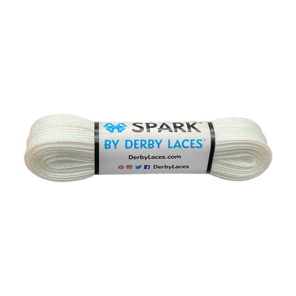 Derby Spark Roller Skates Laces - White 72" [183cm]